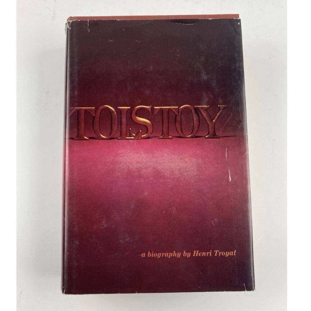 Tolstoy A Biography by Henri Troyat (1967/HC/DJ) Book Club Edition Hardcover Do